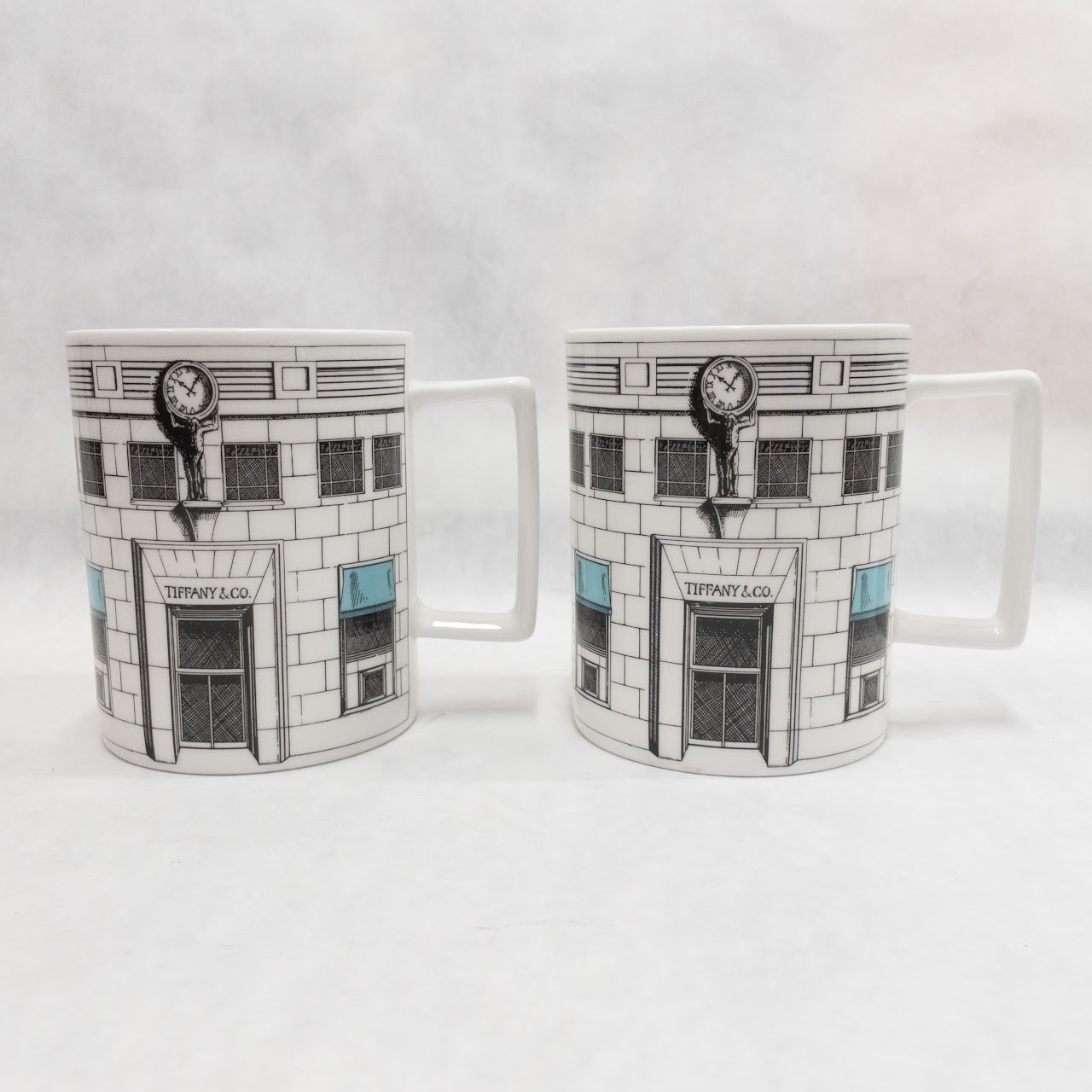 Tiffany & Co. Storefront Motif Mug Pair