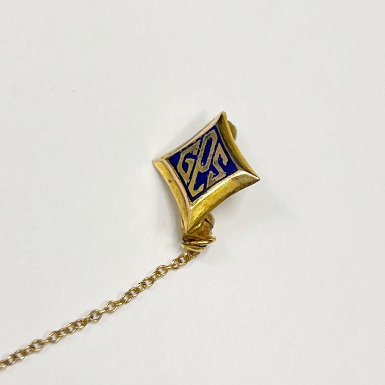 10K Gold & Enamel Tie Pin