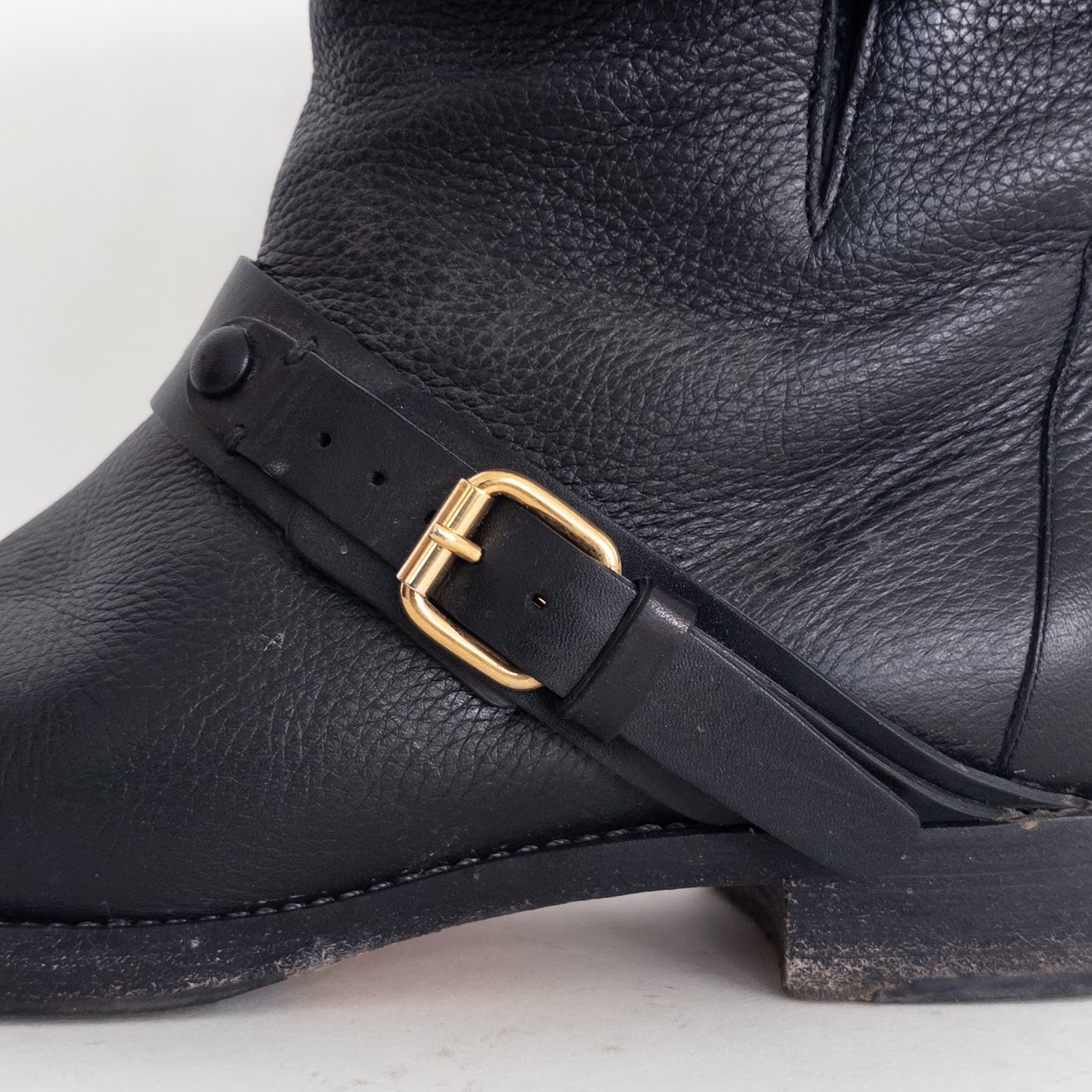 Chloé Double Buckle Moto Ankle Boots