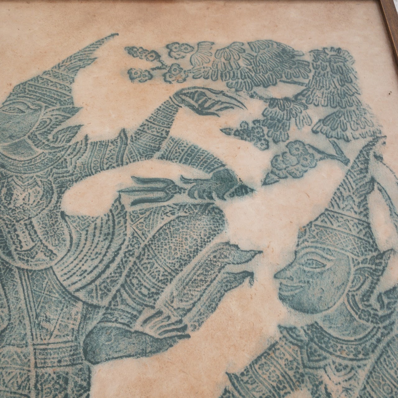 Thai Vintage Temple Rubbing #2