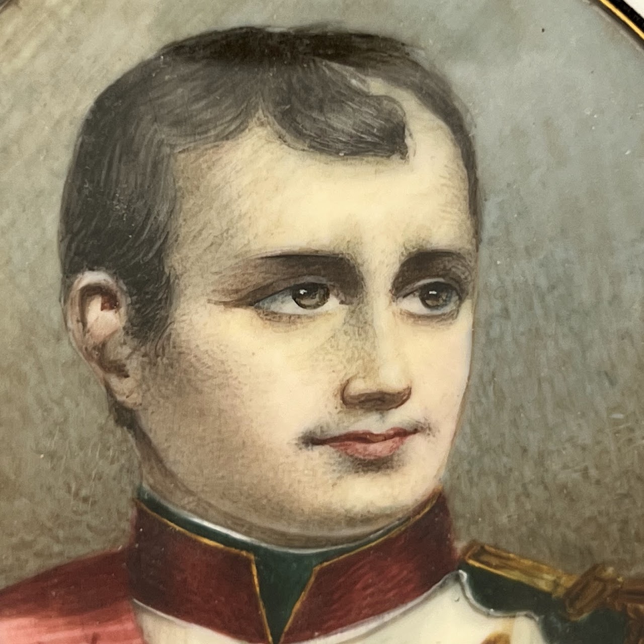 Napoleon Bonaparte After Dumont Miniature Portrait Painting