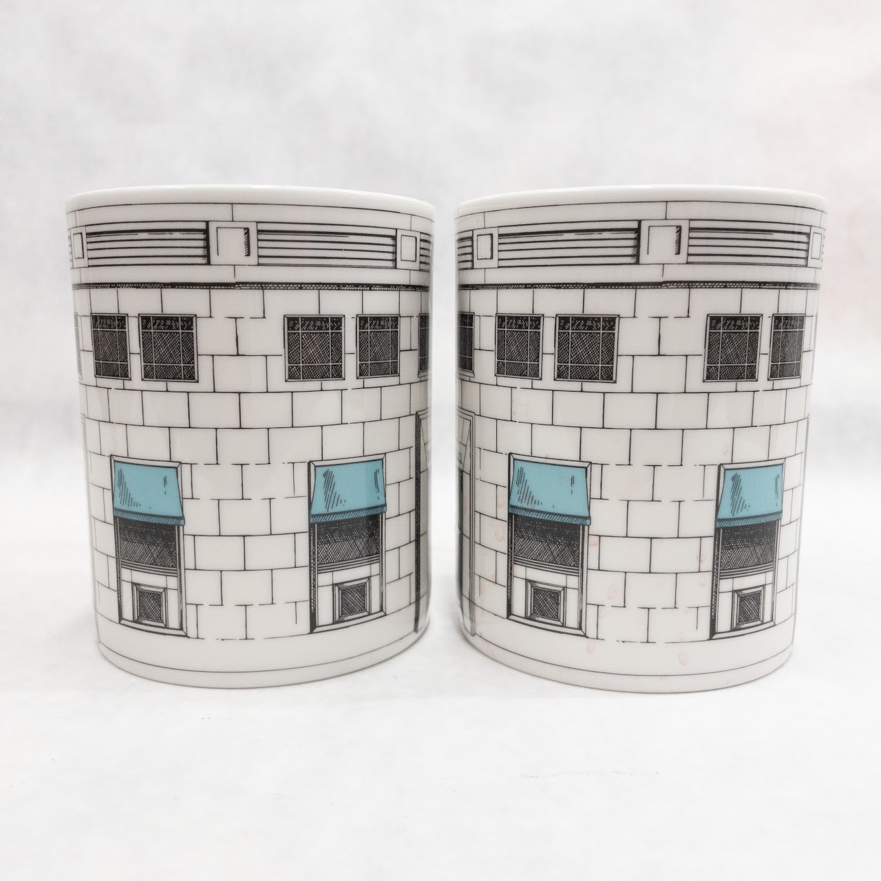 Tiffany & Co. Storefront Motif Mug Pair