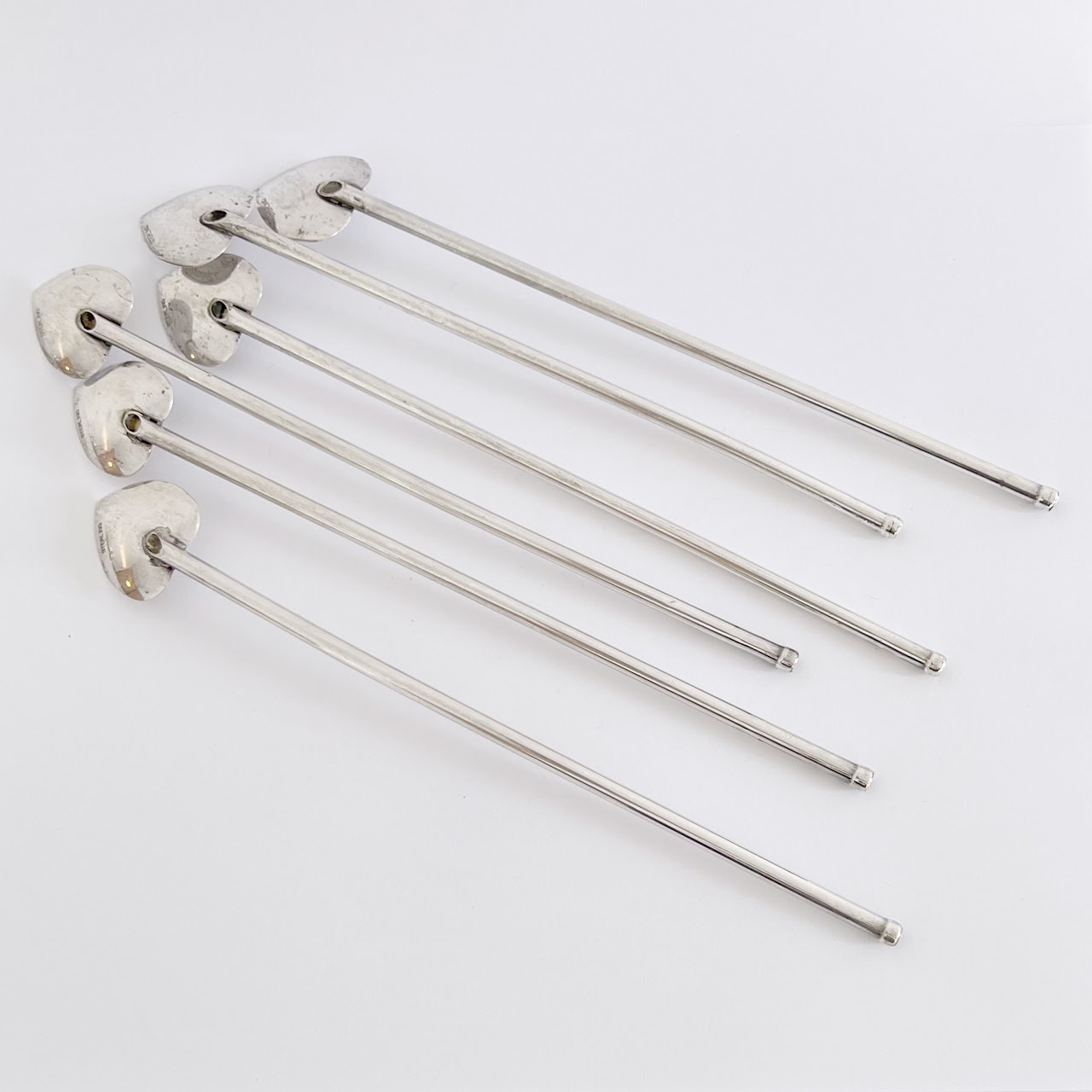 Sterling Silver Cocktail Stirrer Straw Set