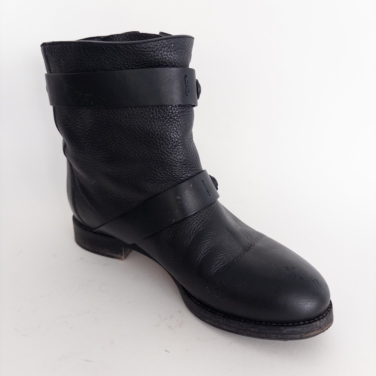 Chloé Double Buckle Moto Ankle Boots