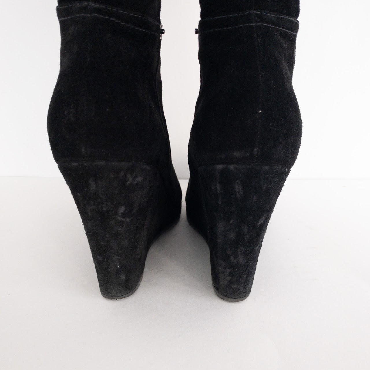 Prada Suede Knee-High Boots