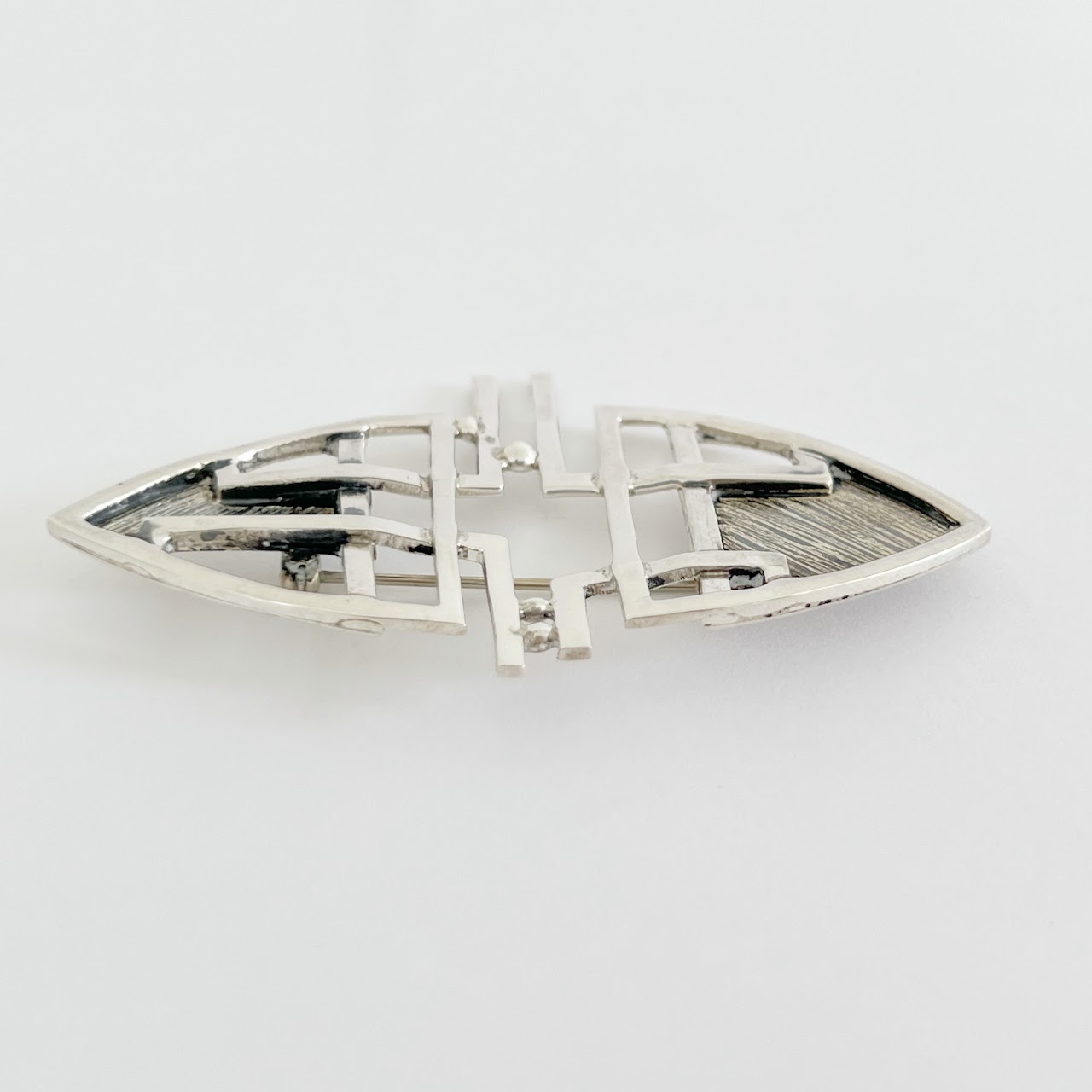 Sterling Silver Modernist Brooch