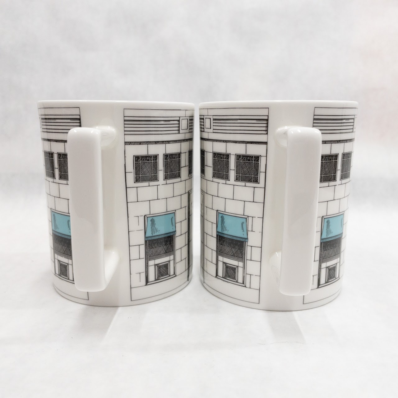 Tiffany & Co. Storefront Motif Mug Pair