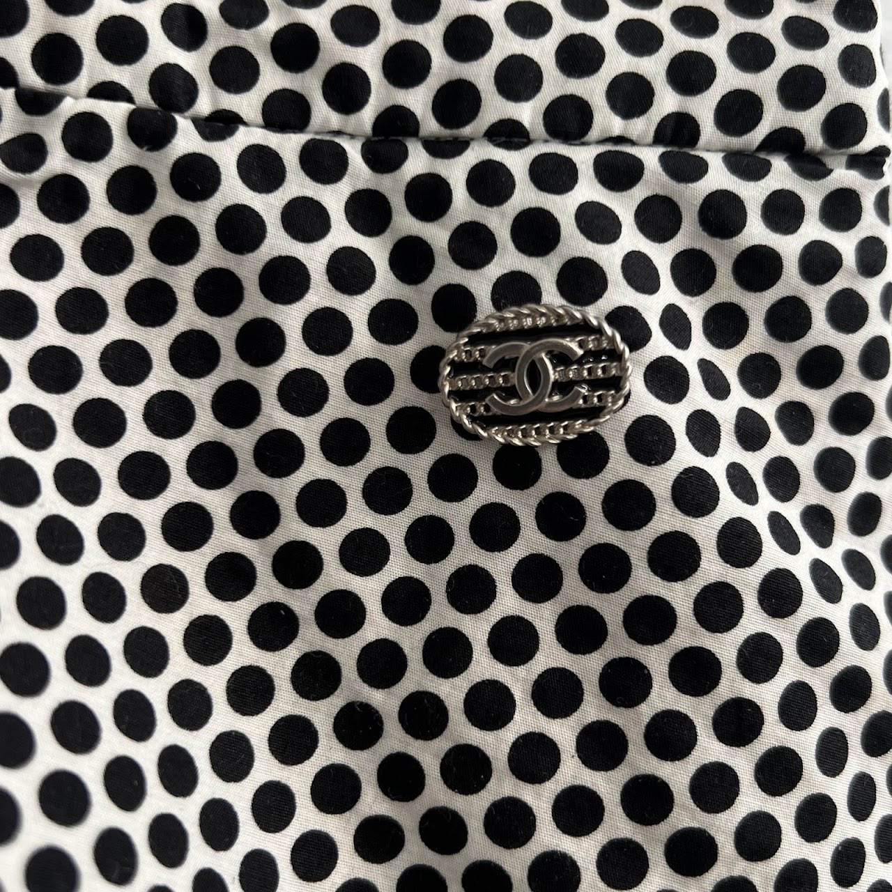 Chanel Black and White Polka-Dot Skirt