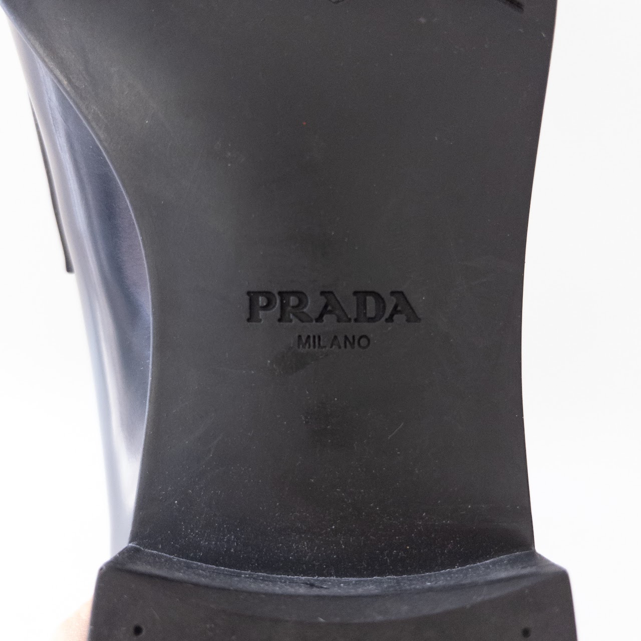 Prada Dark Brown Polished Leather Penny Loafers