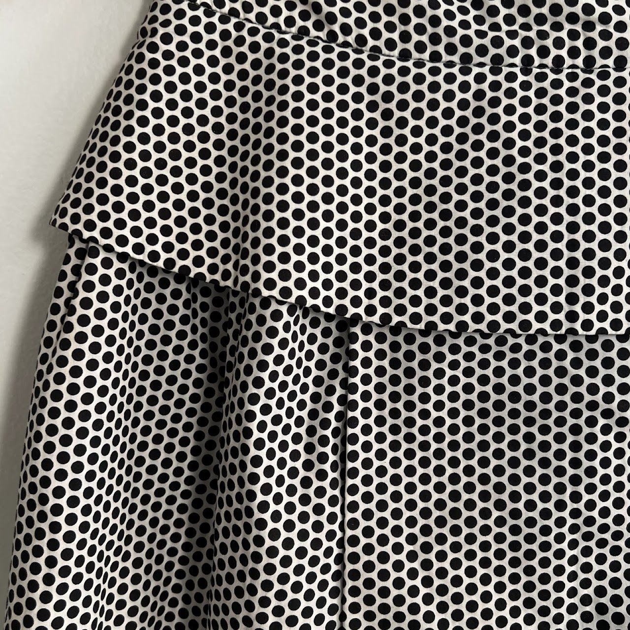 Chanel Black and White Polka-Dot Skirt