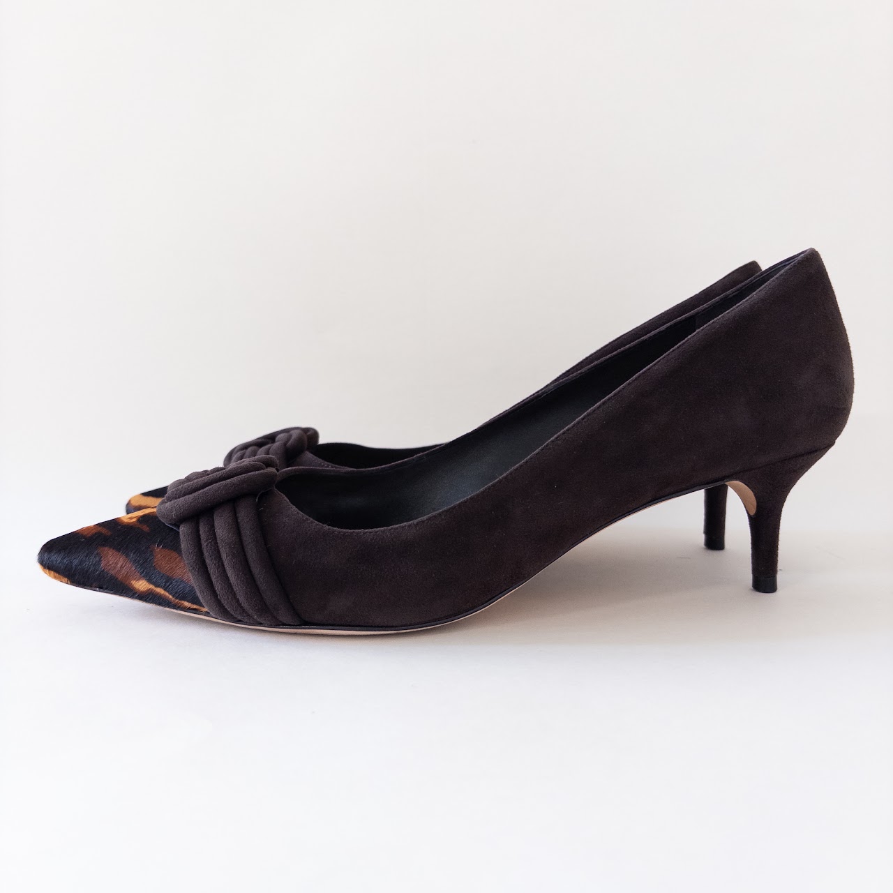 Alexandre Birman Faux Tiger Stripe Pony Hair and Suede Pumps