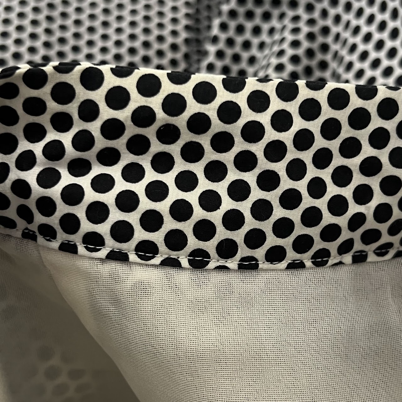 Chanel Black and White Polka-Dot Skirt