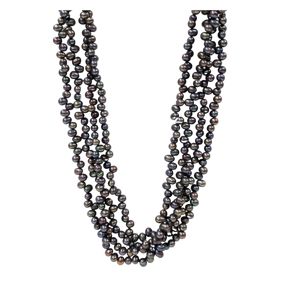 Tahitian Pearl Very Long Single Strand Necklace