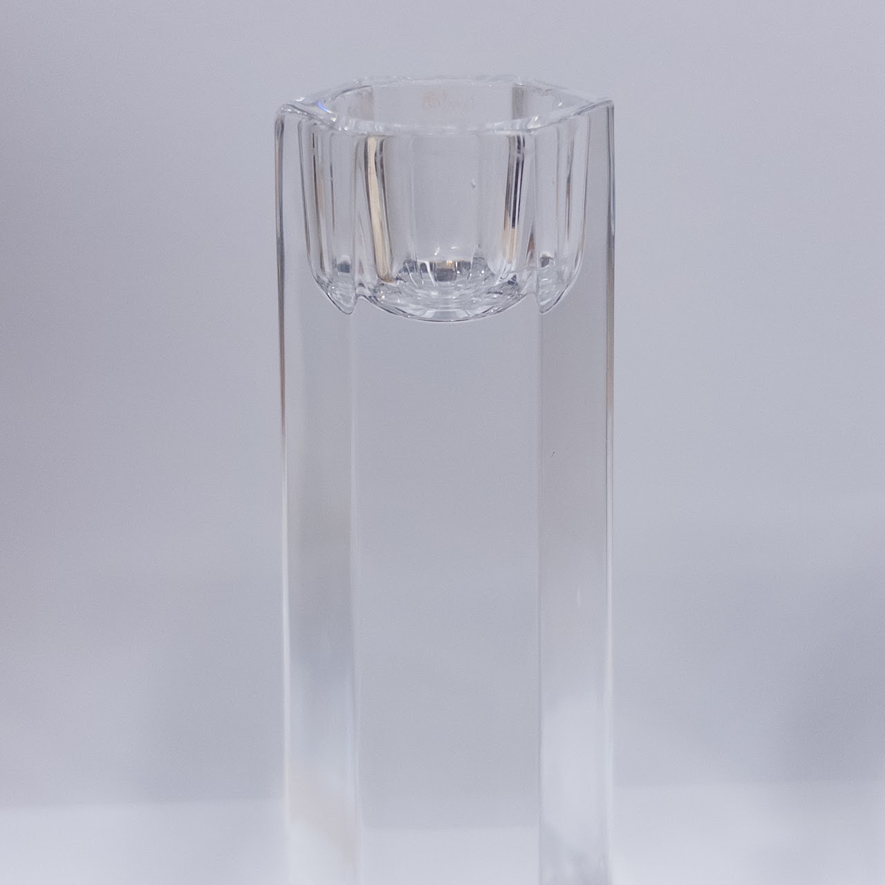 Tiffany & Co. Frank Lloyd Wright Crystal Candlestick Pair