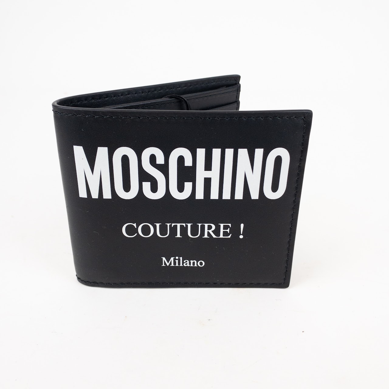 Moschino Couture! Leather Bi-Fold Wallet