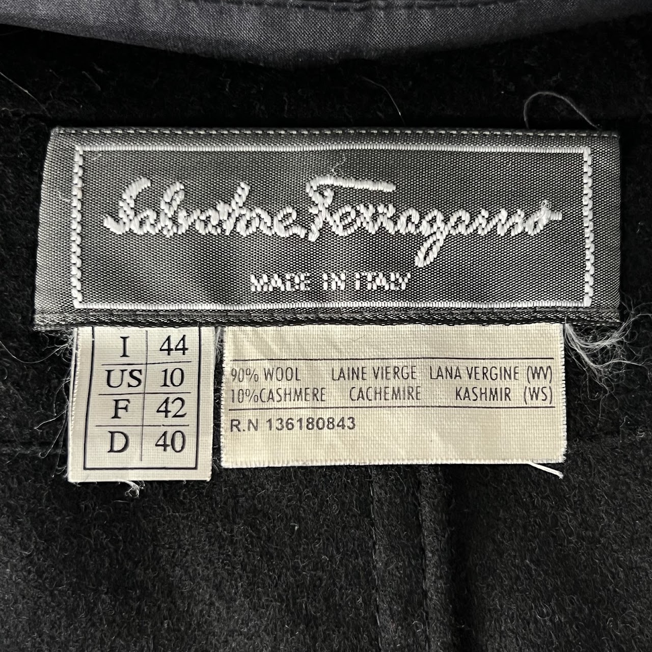 Salvatore Ferragamo Cashmere Coat with Silk Jacket Liner