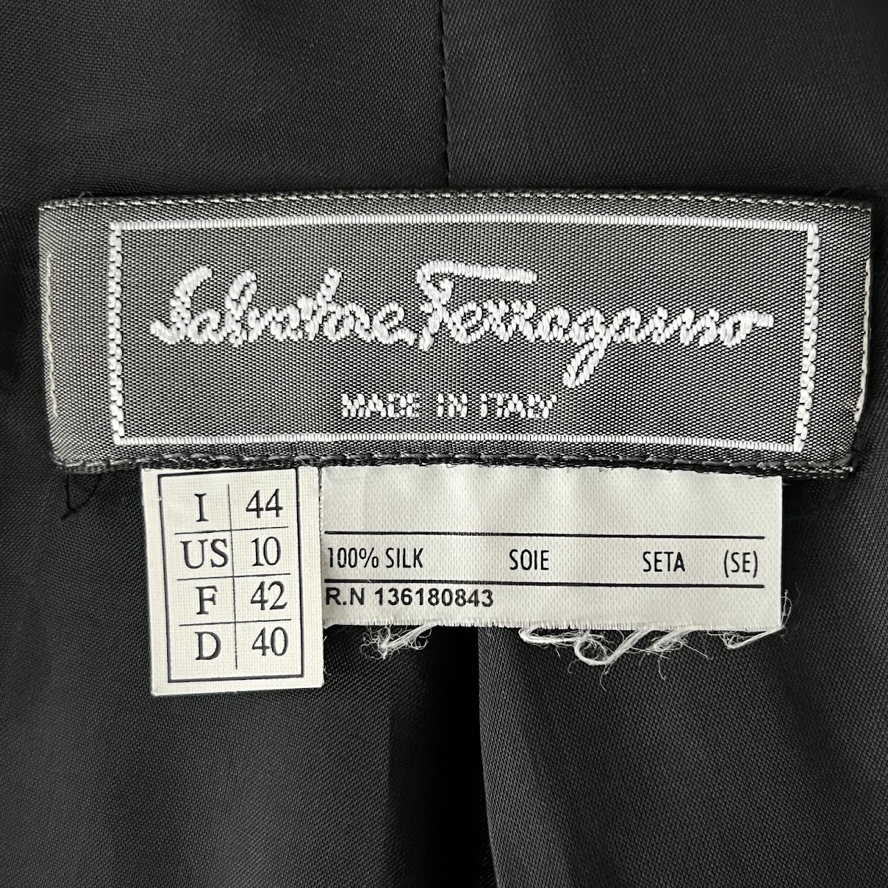 Salvatore Ferragamo Cashmere Coat with Silk Jacket Liner