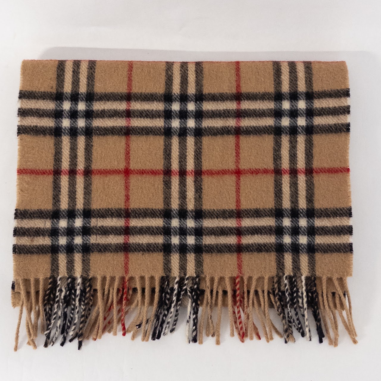 Burberrys of London Lambswool Classic Camel Check Scarf