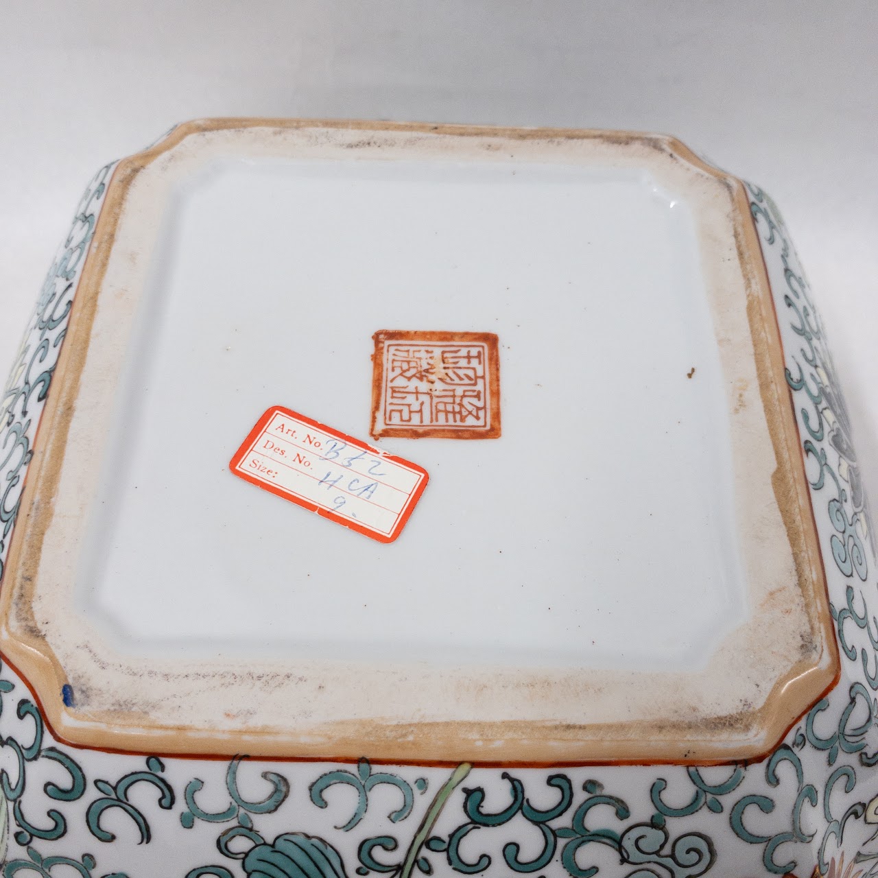 Chinese Porcelain Hand Painted Square Bowl