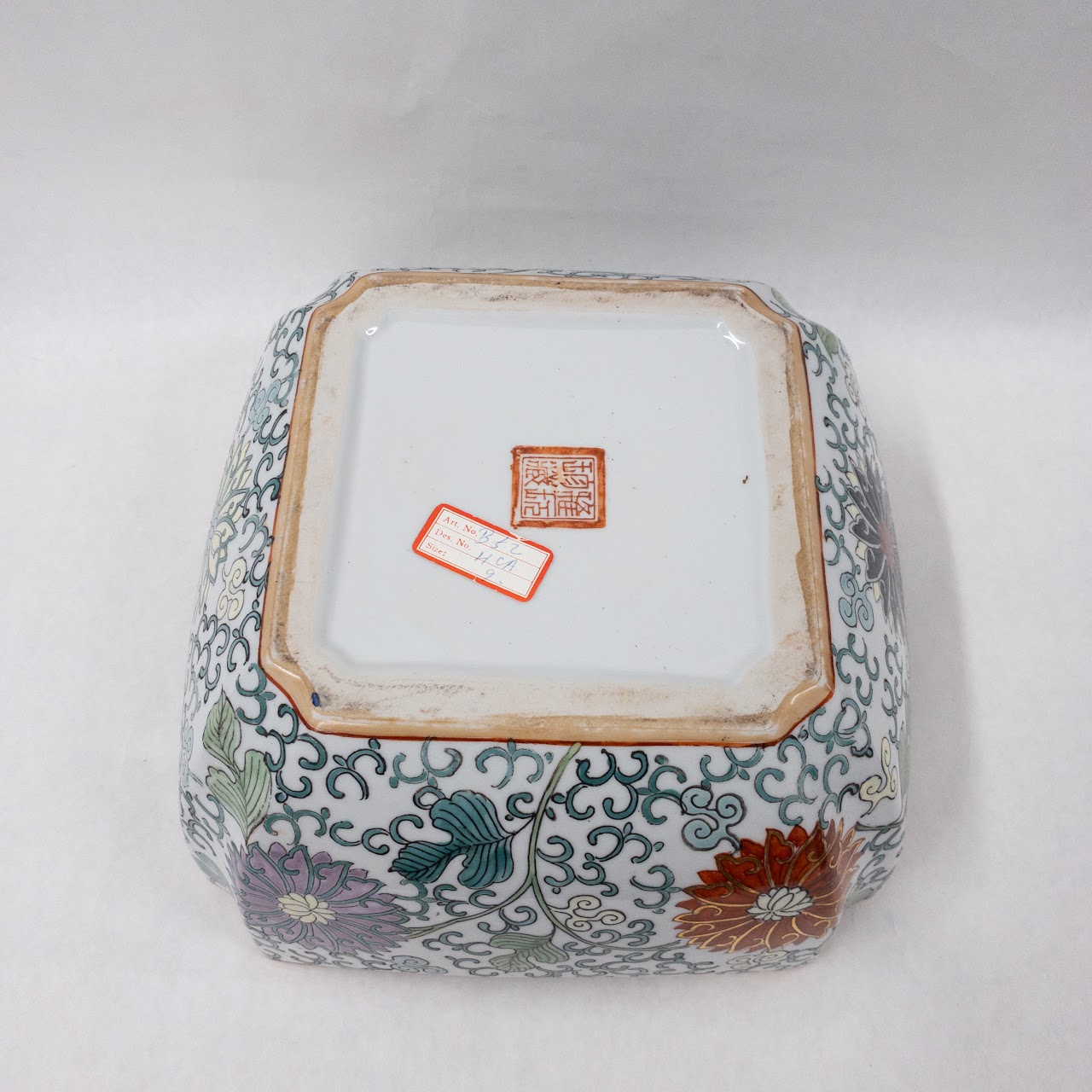 Chinese Porcelain Hand Painted Square Bowl