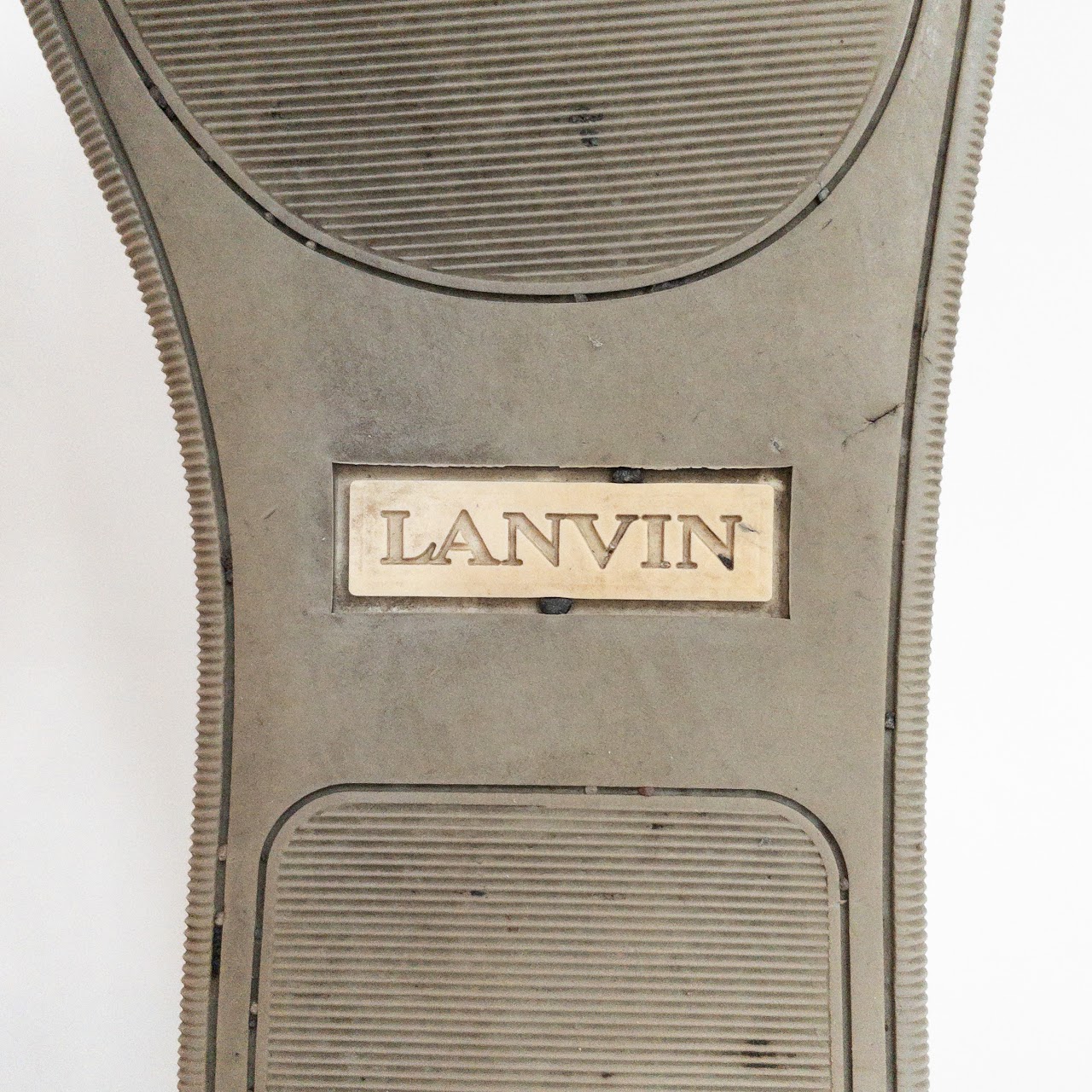 Lanvin Snakeskin Patterned Leather Cap Toe Sneakers