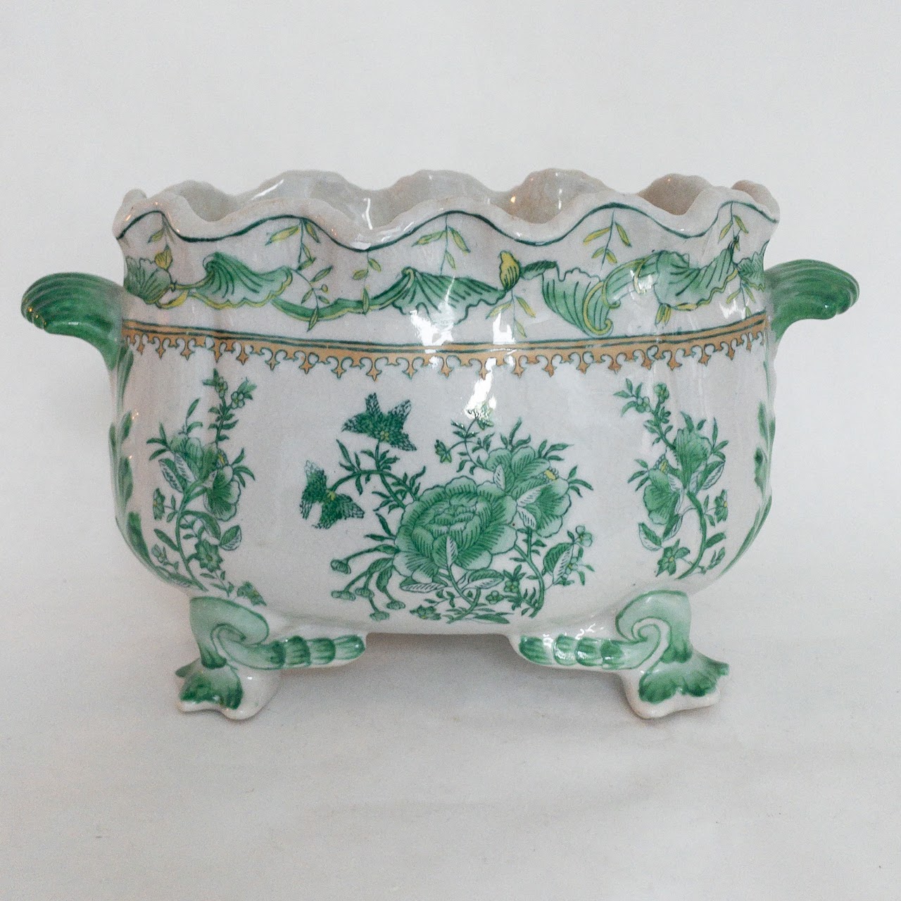 United Wilson Porcelain Factory Footed Small Planter