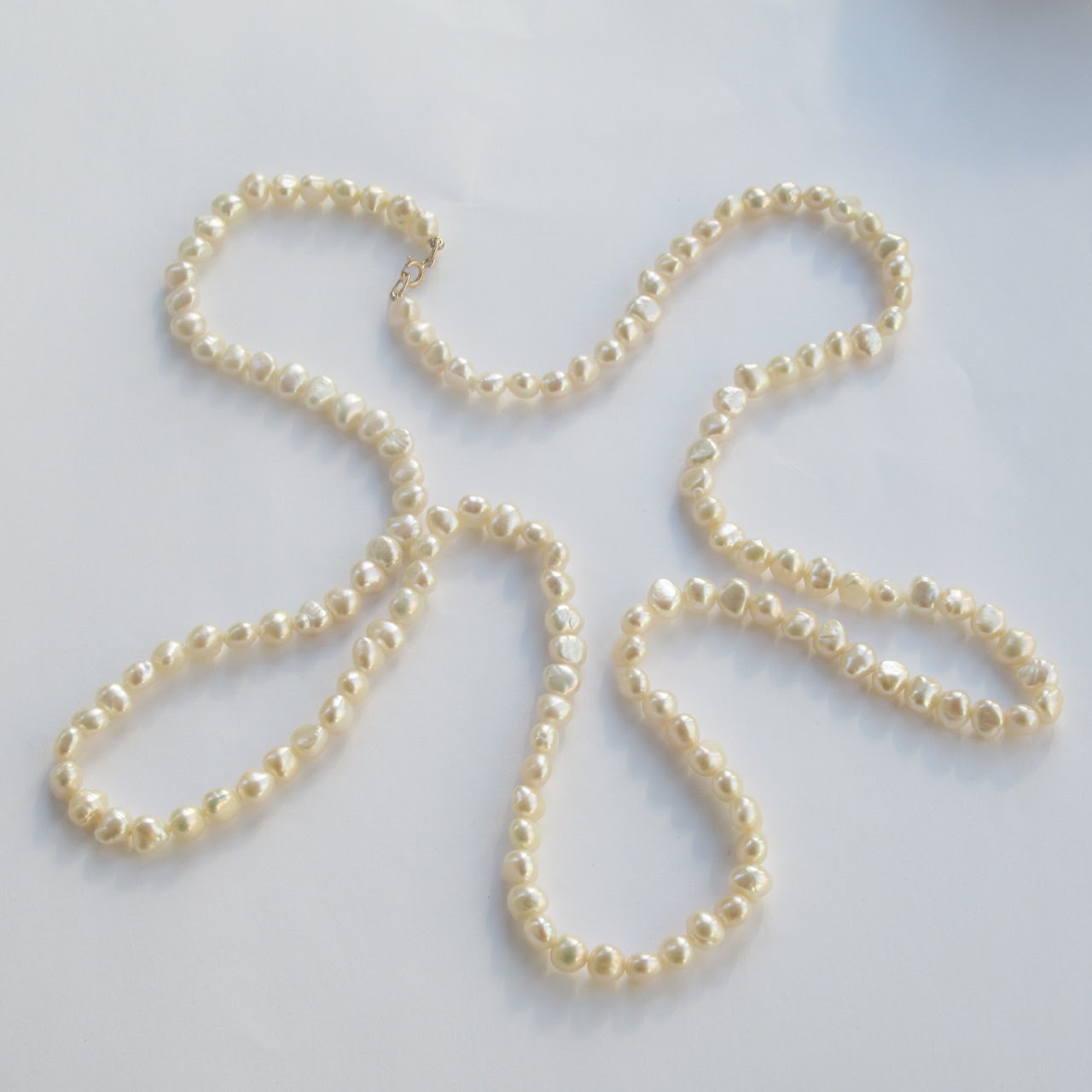 Seed Pearl & 14K Gold Necklace