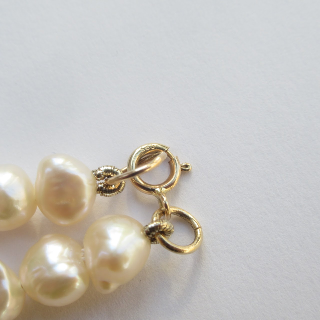 Seed Pearl & 14K Gold Necklace