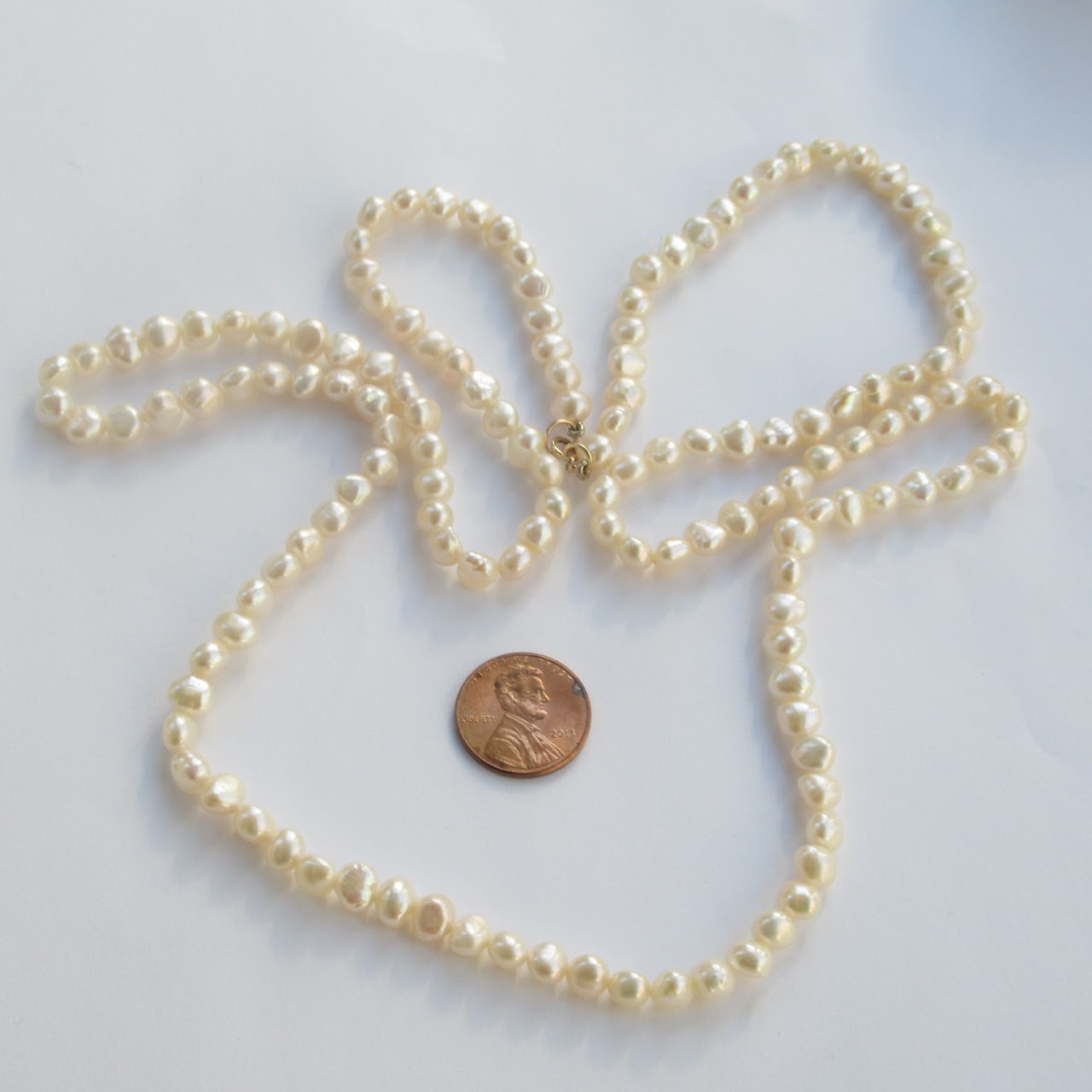 Seed Pearl & 14K Gold Necklace