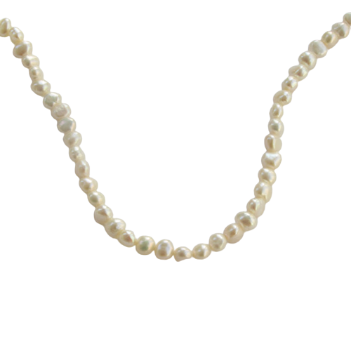 Seed Pearl & 14K Gold Necklace