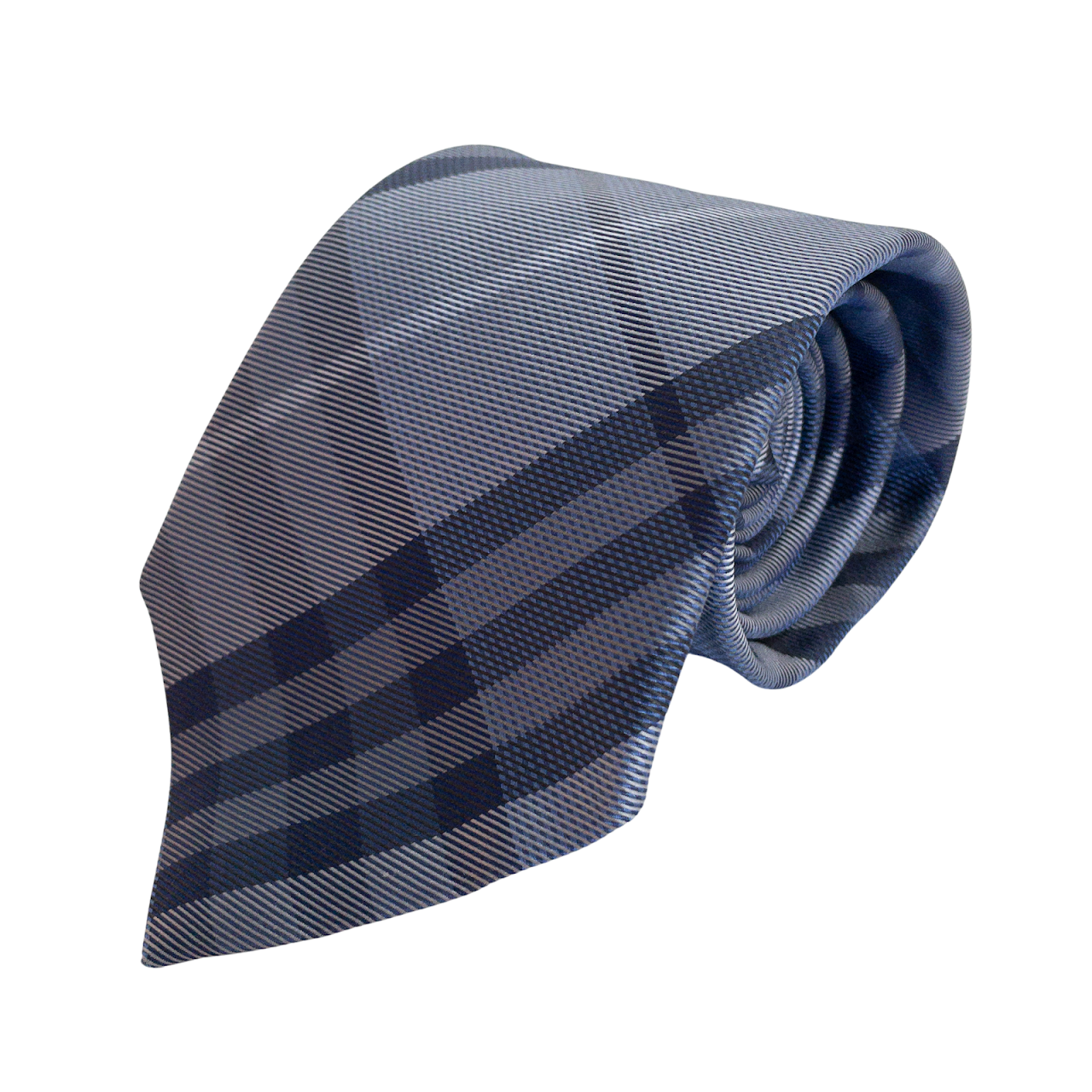 Burberry Silk Blue Plaid Tie