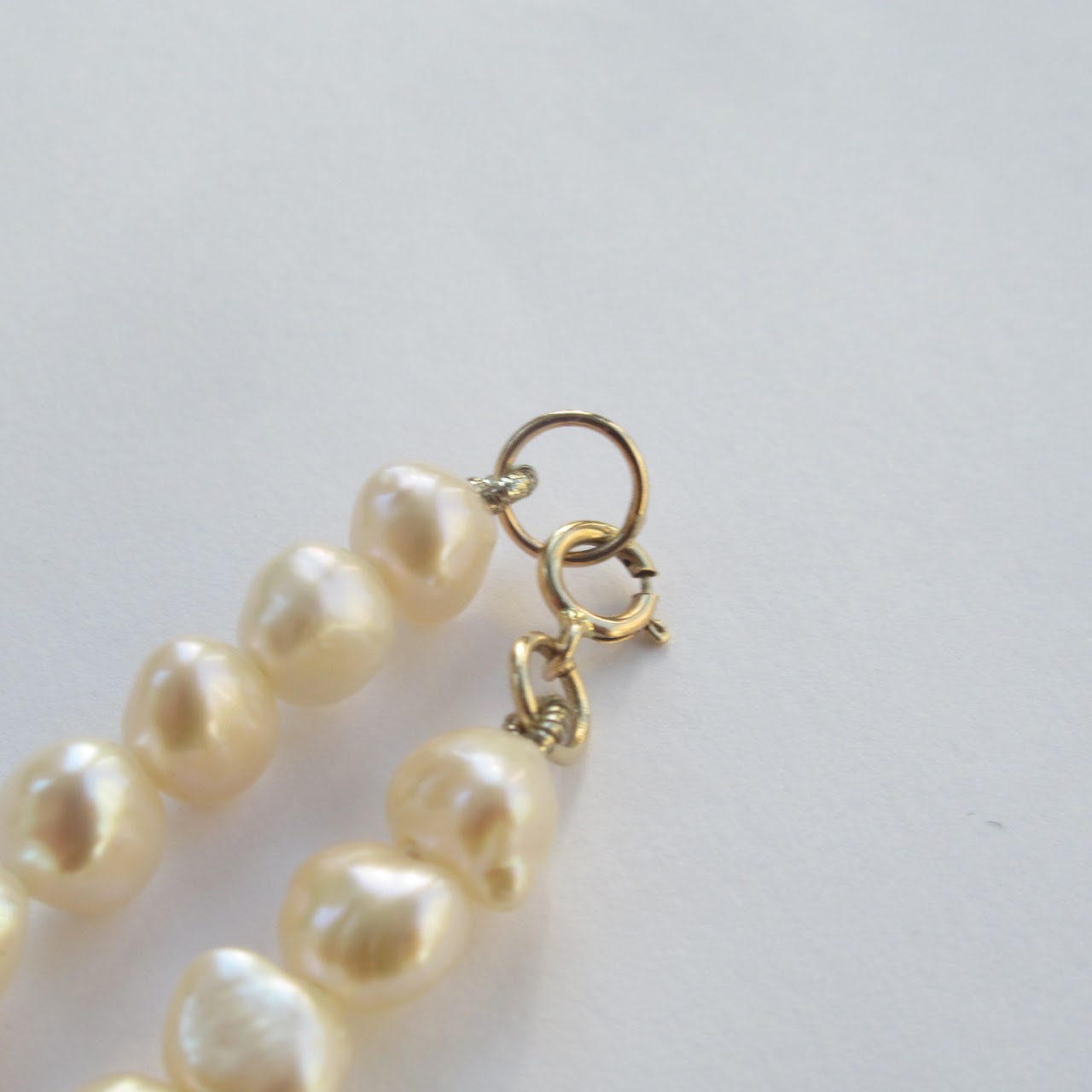 Seed Pearl & 14K Gold Necklace