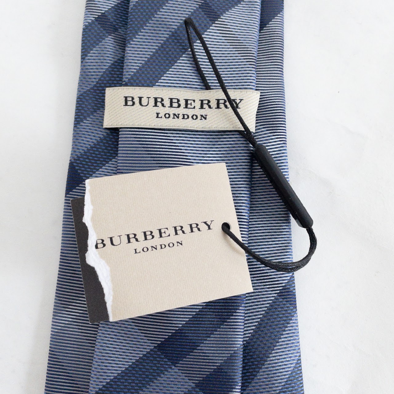 Burberry Silk Blue Plaid Tie