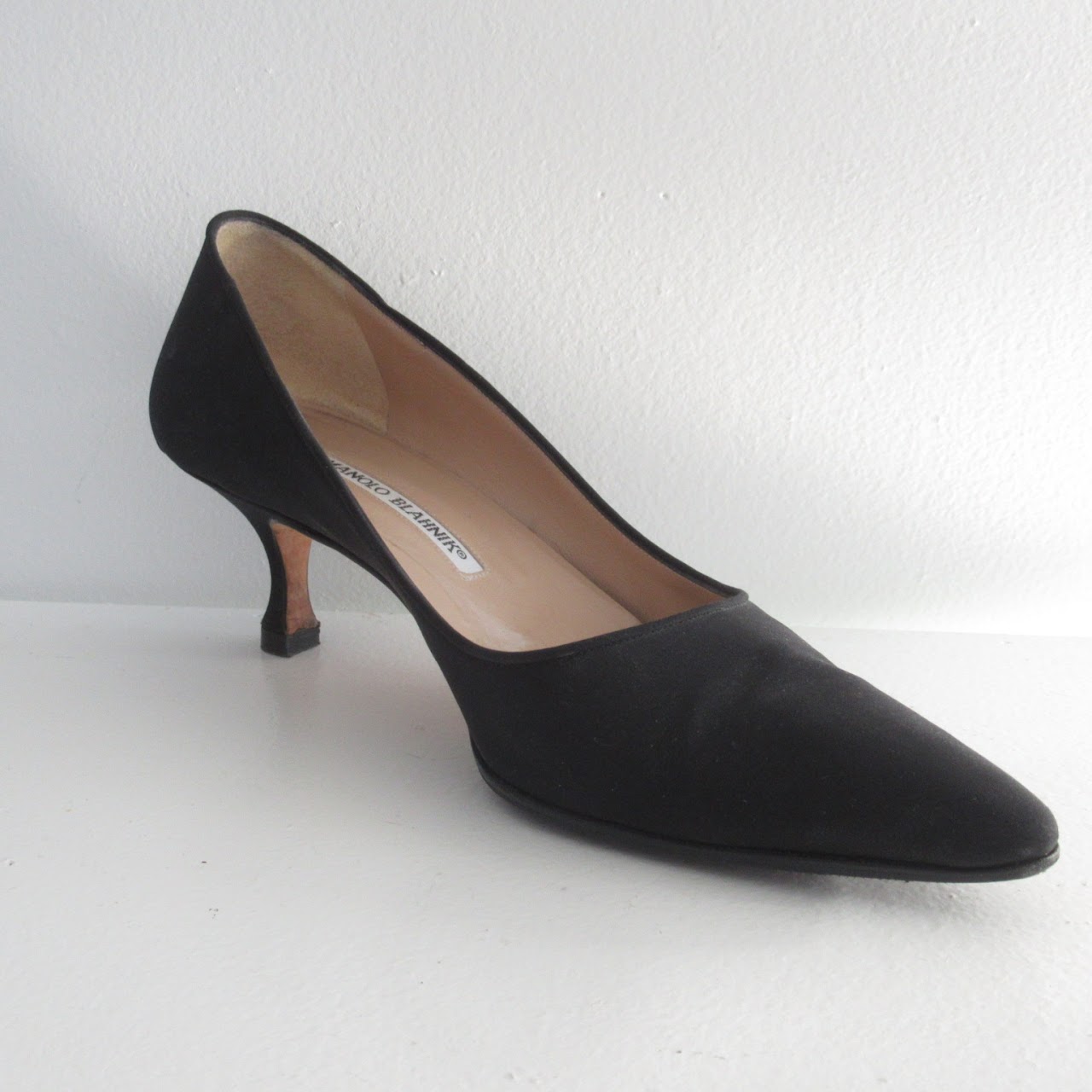 Manolo Blahnik Black Kitten Heels