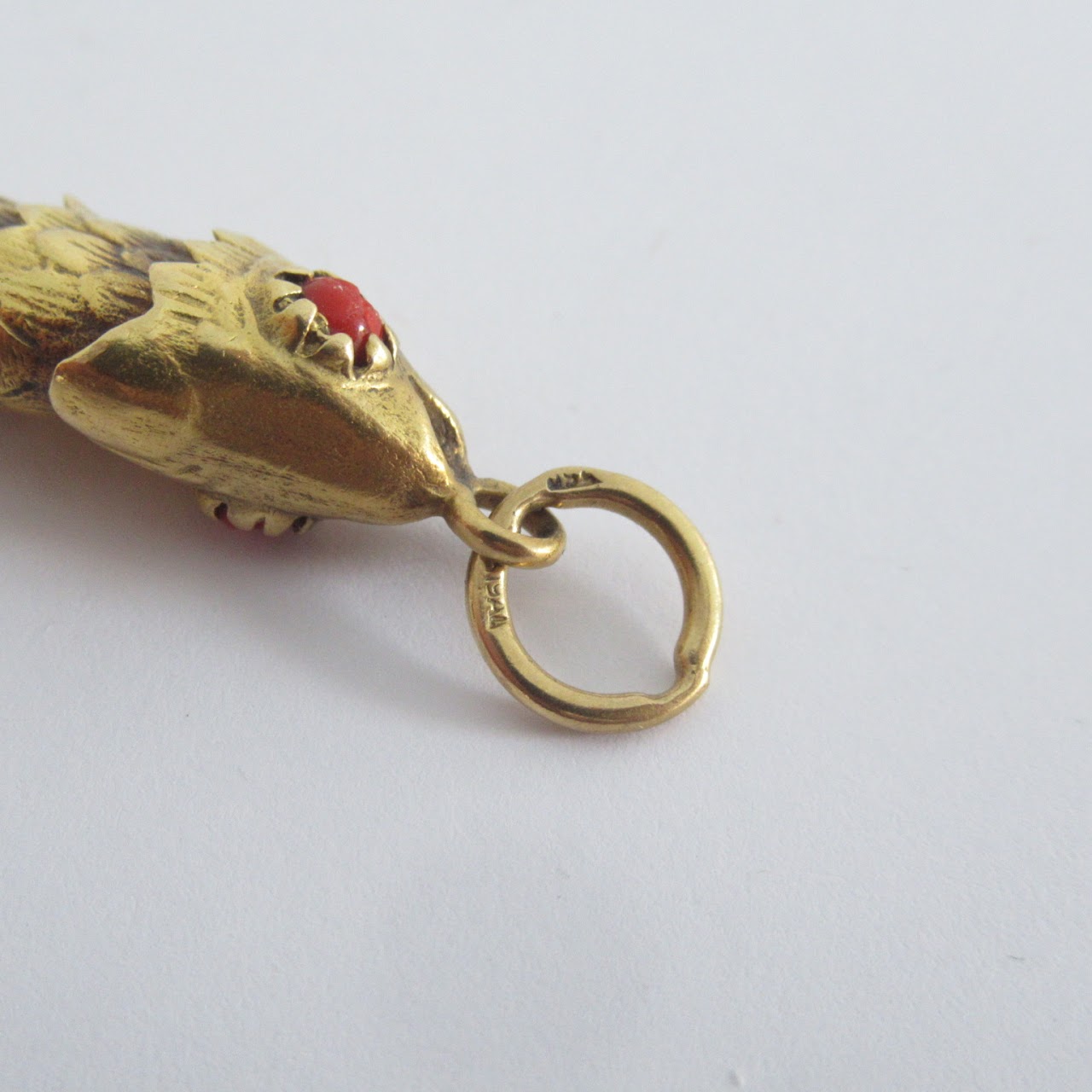 18K Gold Articulated Fish Pendant