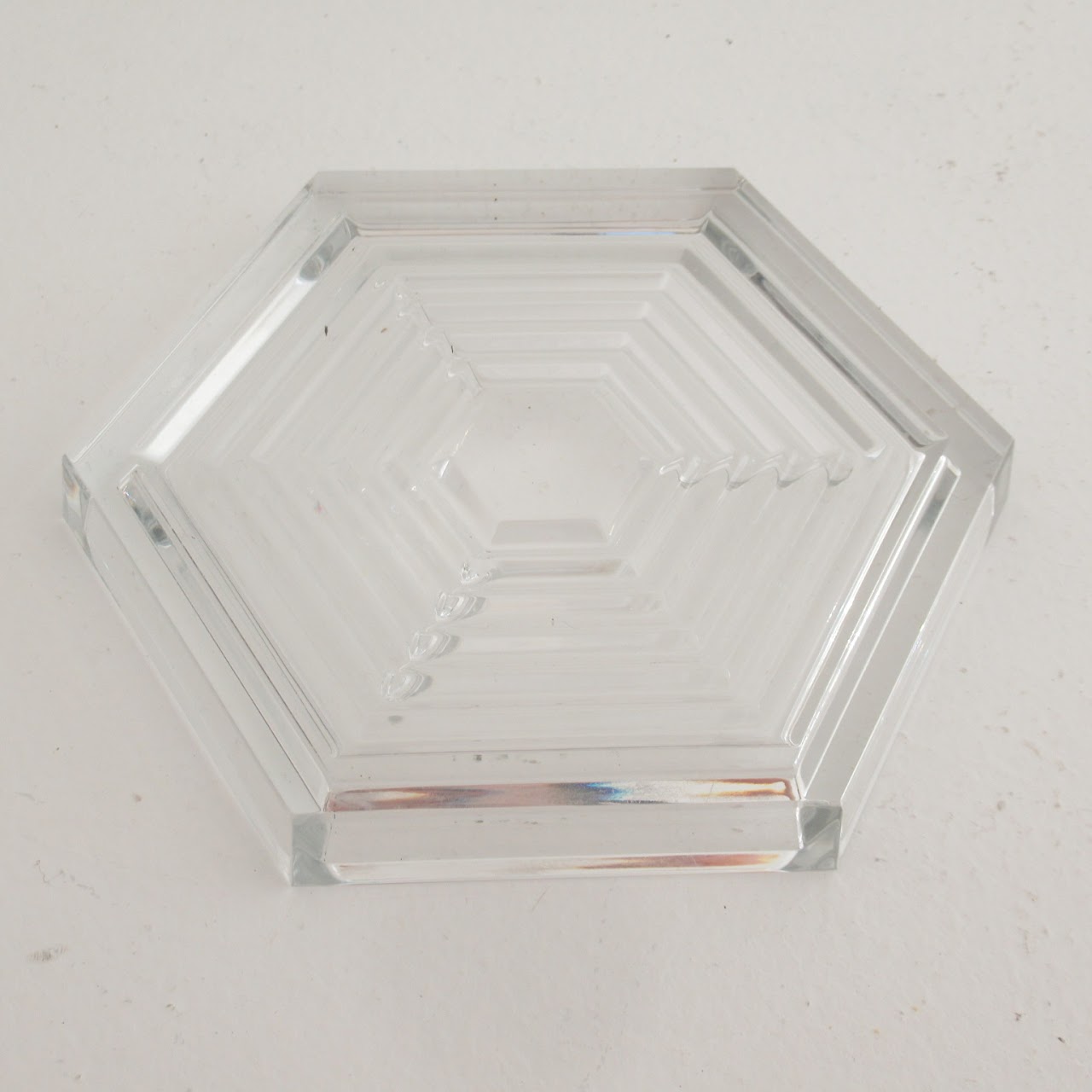 Baccarat Crystal Hexagonal Wine Coaster