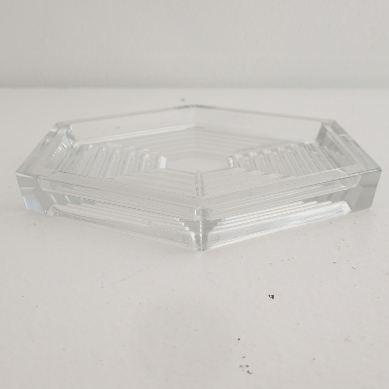 Baccarat Crystal Hexagonal Wine Coaster