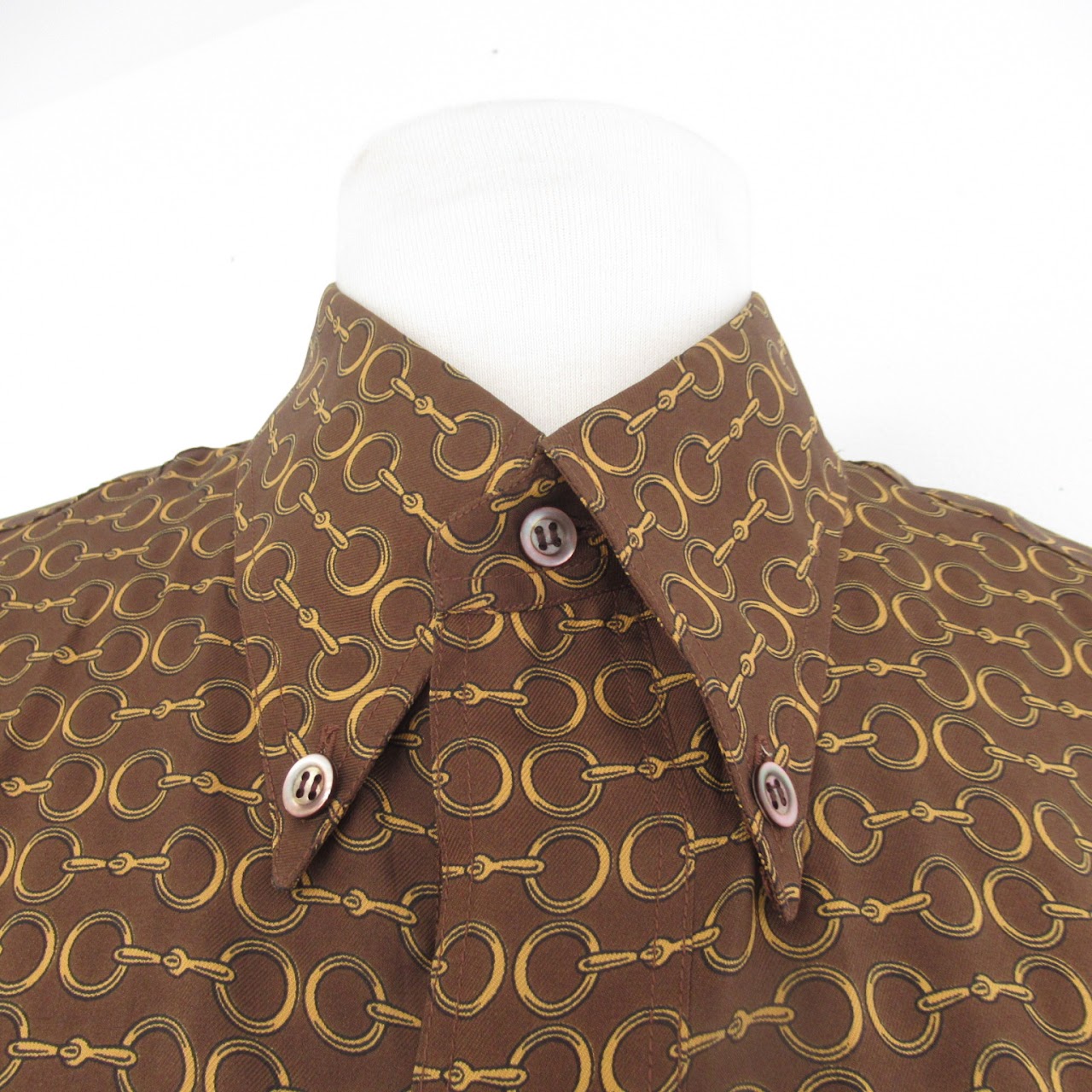 Hermès Vintage Silk Button-Down Shirt