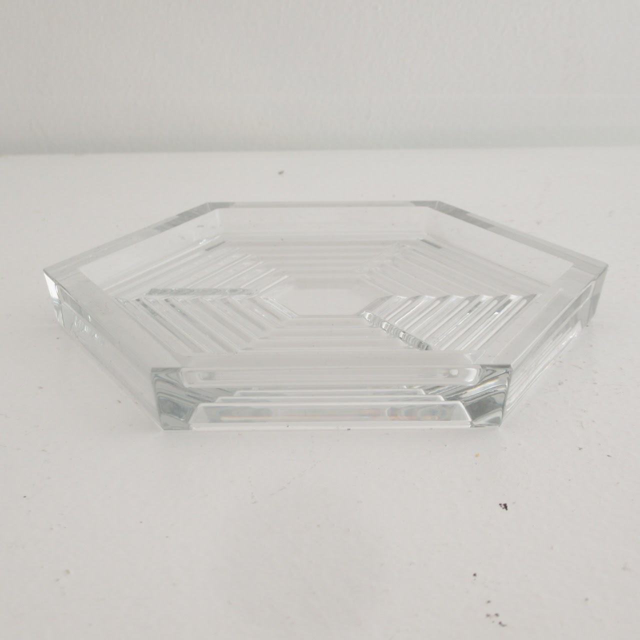 Baccarat Crystal Hexagonal Wine Coaster