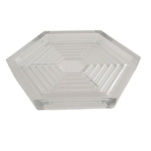 Baccarat Crystal Hexagonal Wine Coaster