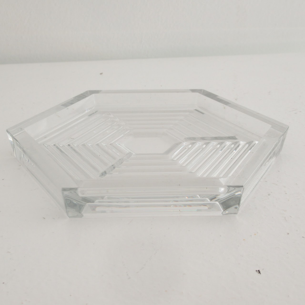 Baccarat Crystal Hexagonal Wine Coaster