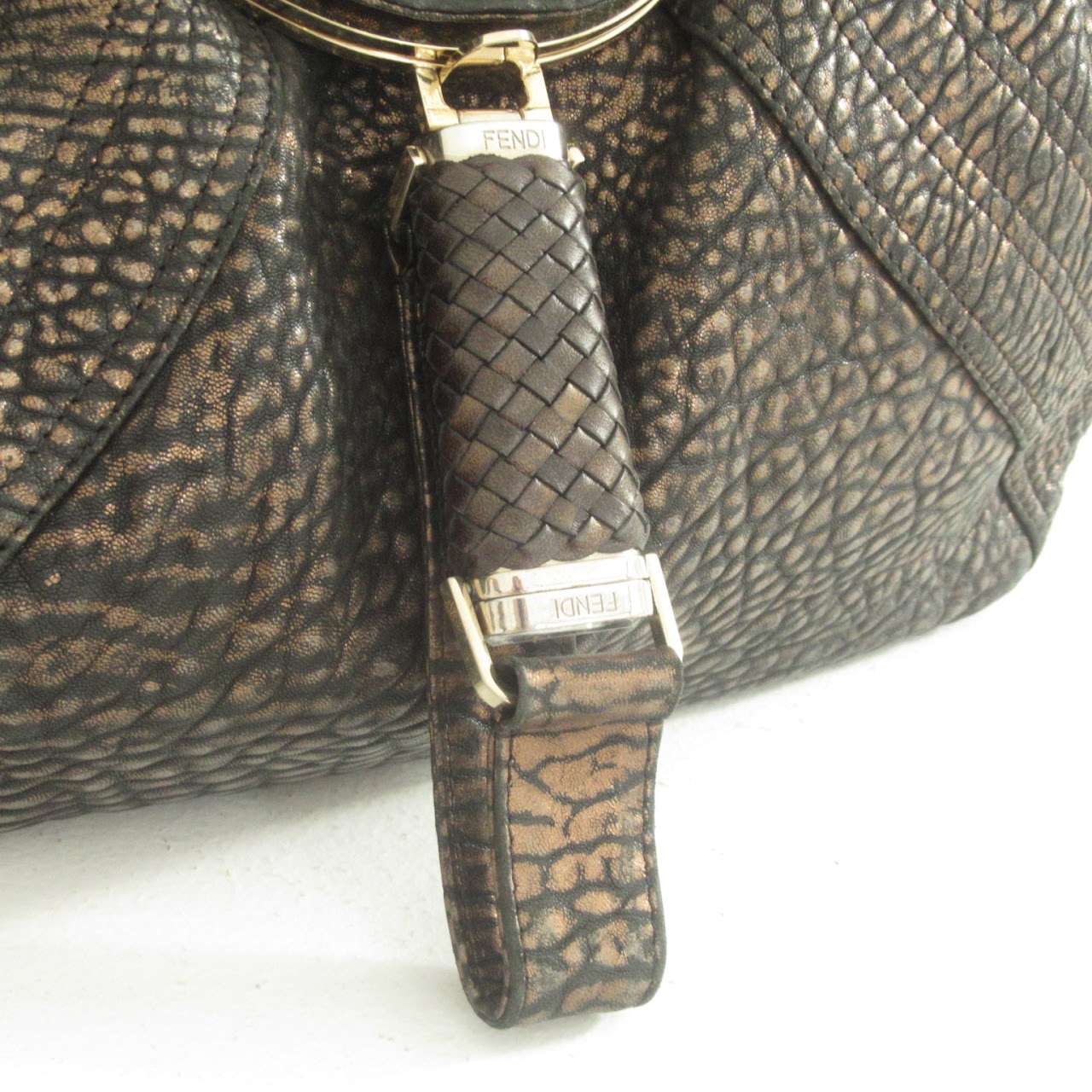 Fendi Metallic Leather Spy Bag