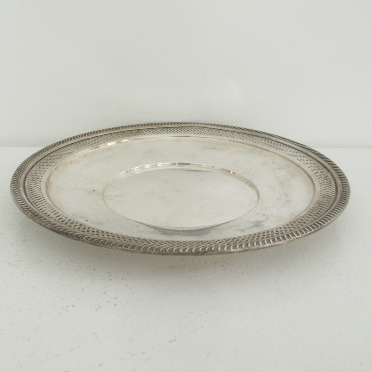 Sterling Silver Pierced-Rim Fisher Plate