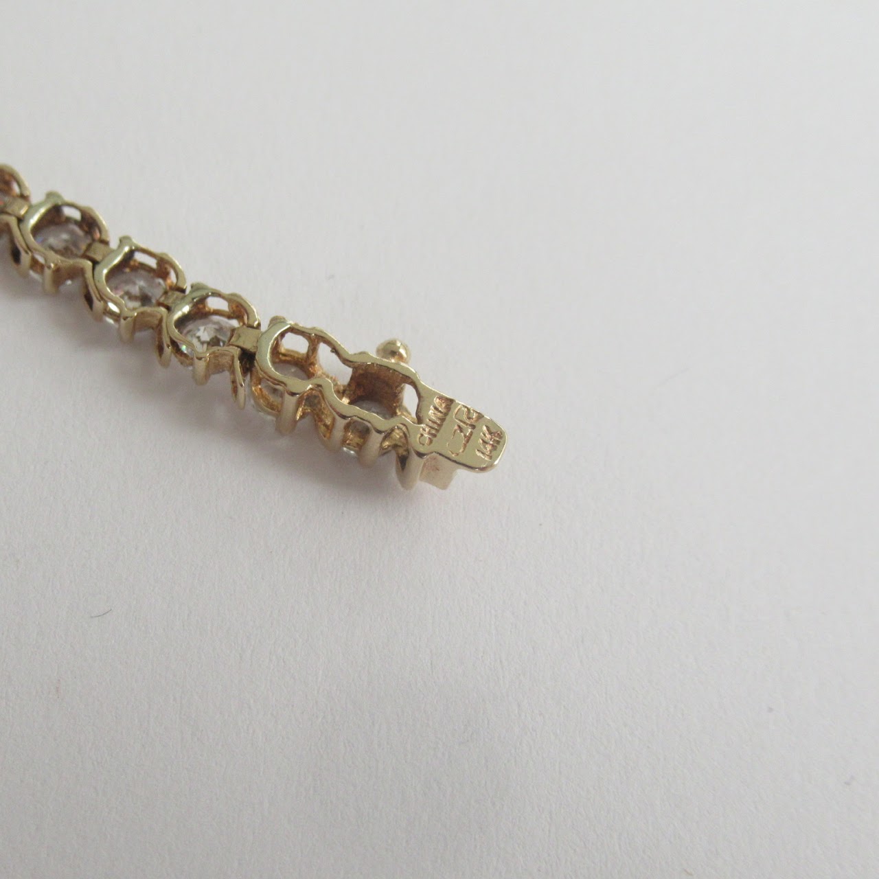 14K Gold and CZ Bracelet