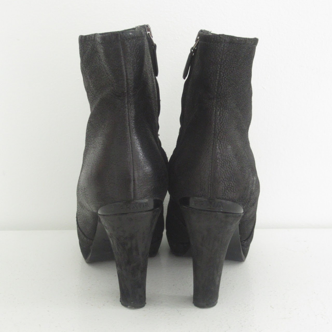 Prada Leather Ankle Booties