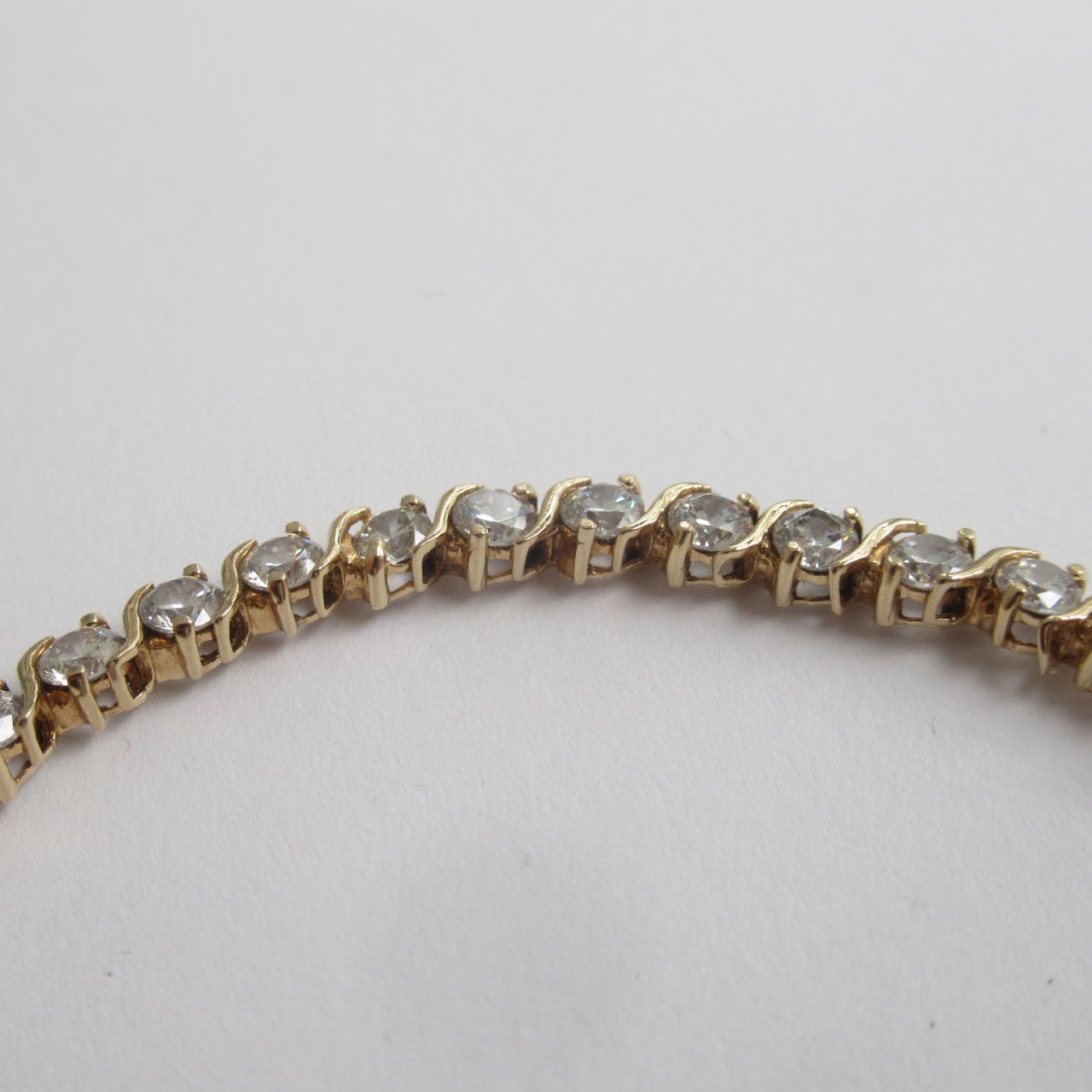 14K Gold and CZ Bracelet