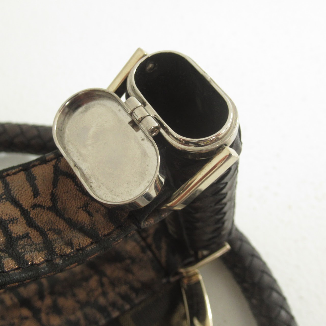 Fendi Metallic Leather Spy Bag