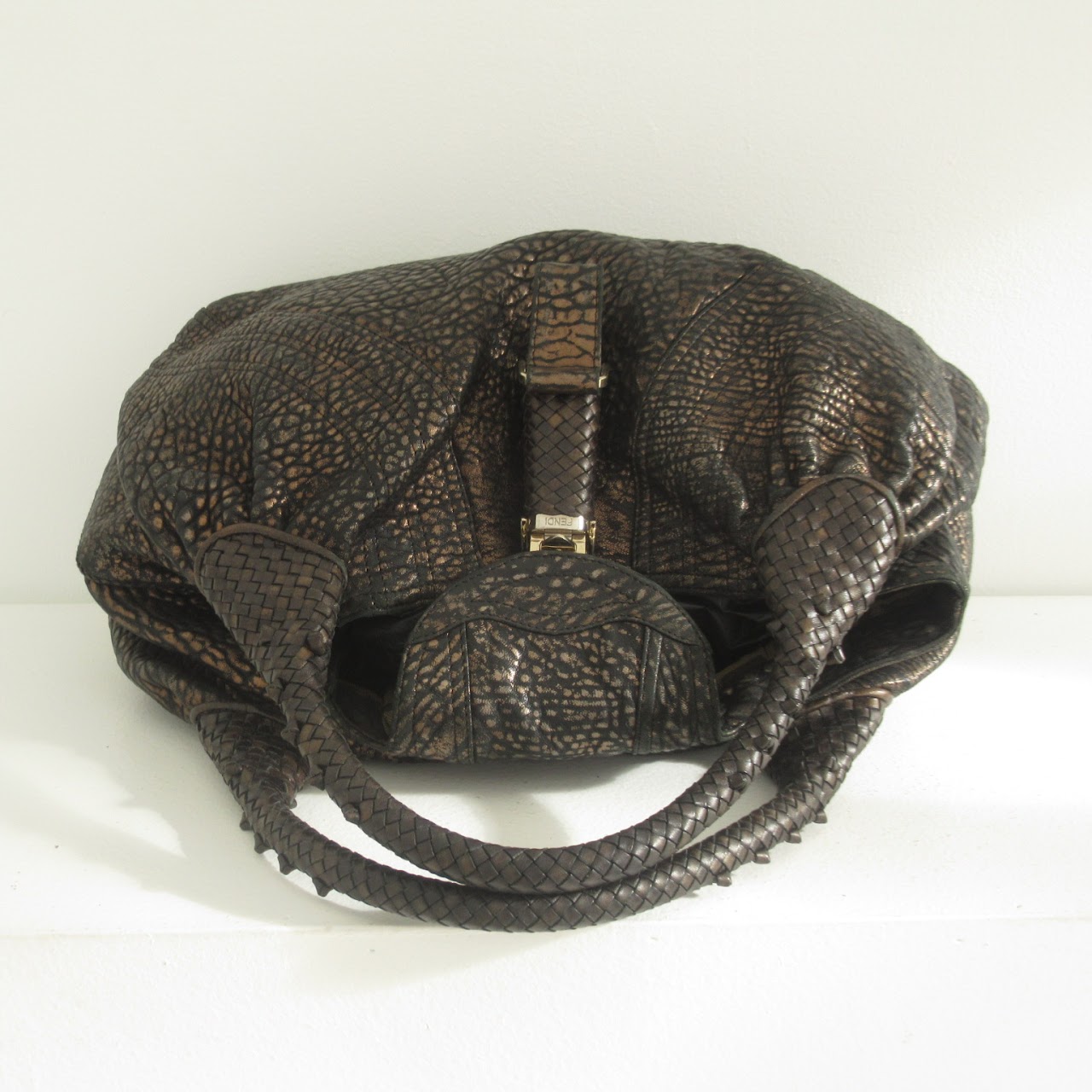 Fendi Metallic Leather Spy Bag