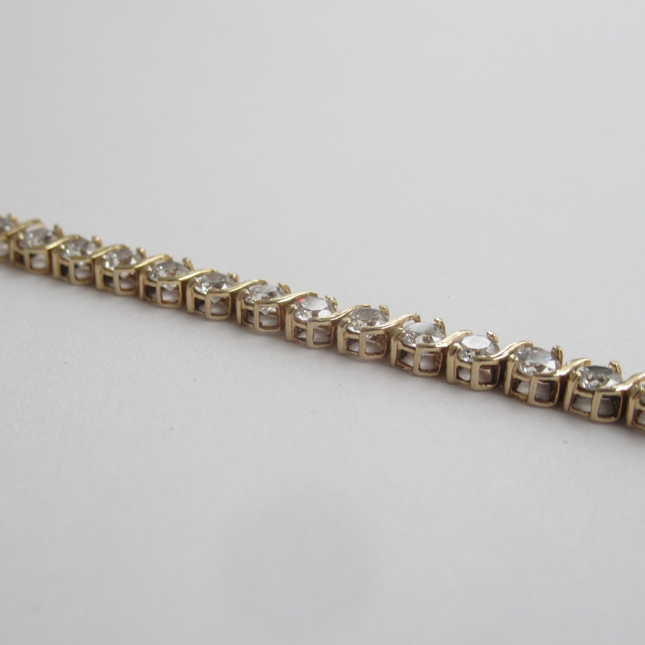 14K Gold and CZ Bracelet