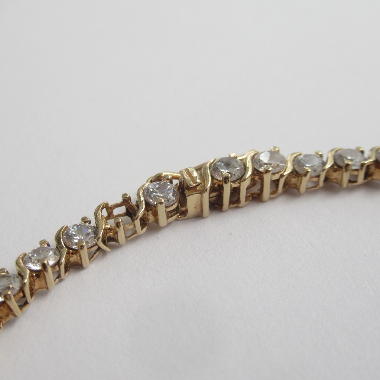 14K Gold and CZ Bracelet